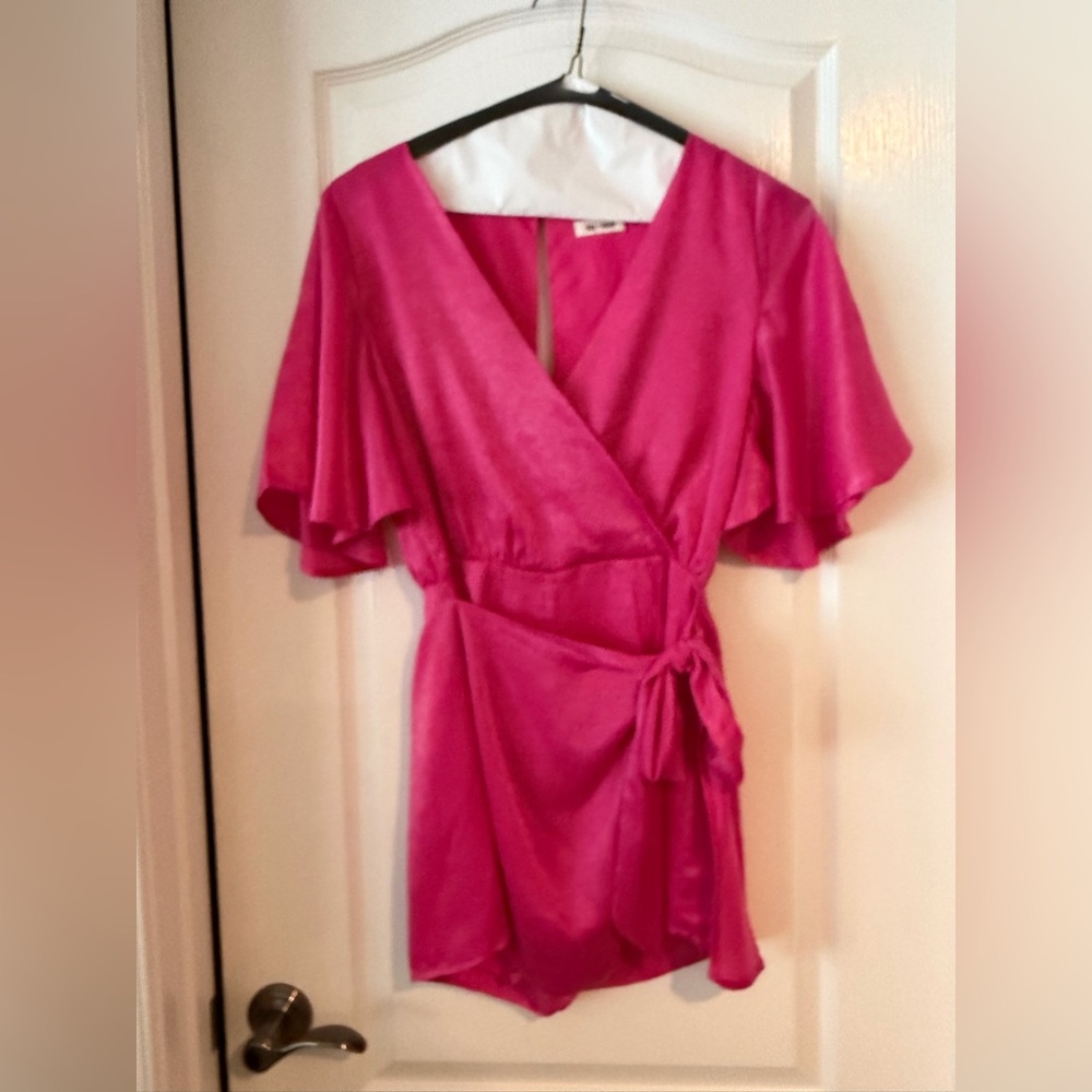Day + Moon Hot Pink Romper -
size Small